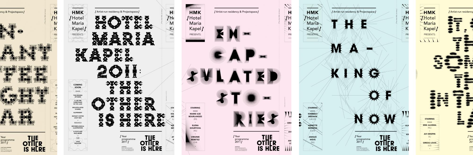 Hotel Maria Kapel, artist-run residency en projectspace – visuele identiteit en posters